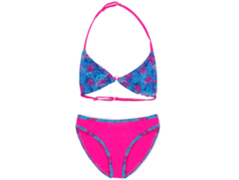 Meisjes Bikini - Palmblad - Roze/Blauw