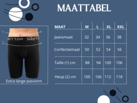 Heren boxershort - SQOTTON® - Extra lange Pijp - Zwart