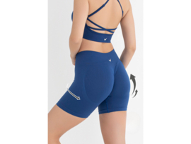 Dames Korte Sportbroek WOOSTER® - Shape & Liftend Effect - Blauw