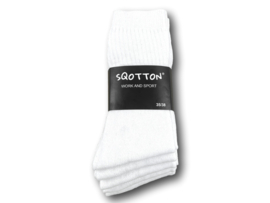 5 paar SQOTTON® Werk- en Sportsokken - Wit