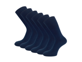 6 paar SQOTTON diabetes sokken - Naadloos - Marineblauw