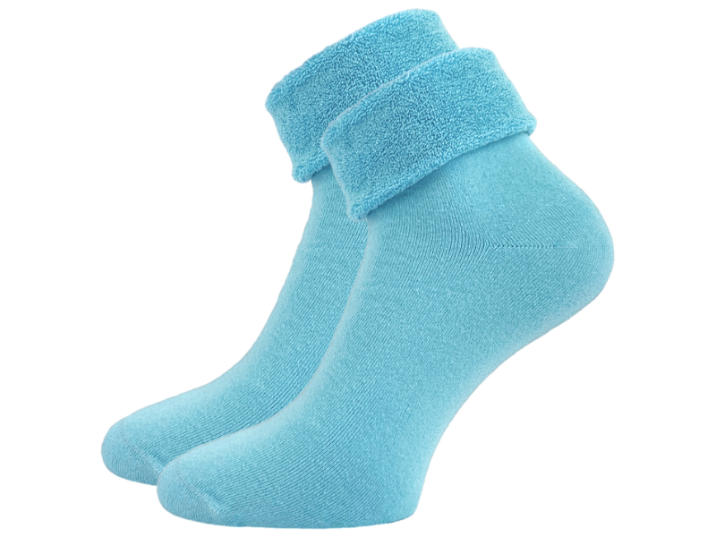 Thermo Huissok - Katoen - Naadloos - Blauw - One size (36-40)