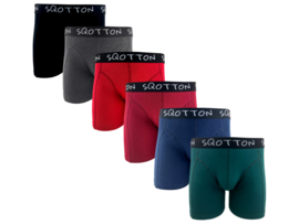 Heren boxershorts - SQOTTON® - 6 stuks - Basic/Casual