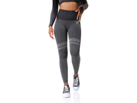 Dames sportlegging - Hoge taille - Zwart Melange