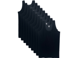 9 stuks onderhemd - SQOTTON® - King size - zwart - 4XL/5XL
