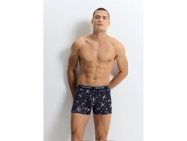 3-Pack WOOSTER® Heren Boxershorts met Prints - Blauw-mix
