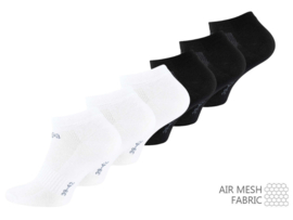 KAPPA®  Sneakersokken met Air Mesh - 6 paar - Zwart en Wit