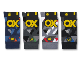 4 Paar Herensokken met Print - Triangle Geometry