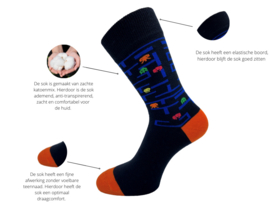 8 paar Naadloze sokken - Retro Game