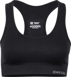 Padded Sportbeha - Racerback - Naadloos - Zwart