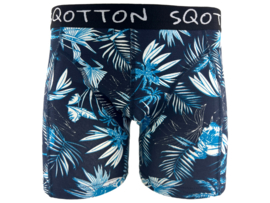 Boxershort - SQOTTON® - Jungle - Marineblauw