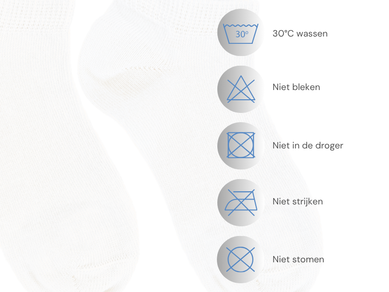 5 paar Kids Sneakersokken - Katoen - SQOTTON® - Wit