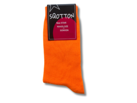 Damessok - SQOTTON - Neon oranje