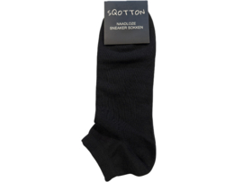 Sneakersok - SQOTTON® Premium - Naadloos - Zwart