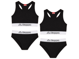 2-pack Kappa Dames Ondergoedset - Top & Slip - 100% Katoen - Zwart
