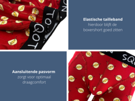 Boxershort - SQOTTON® - Bliksem - Rood