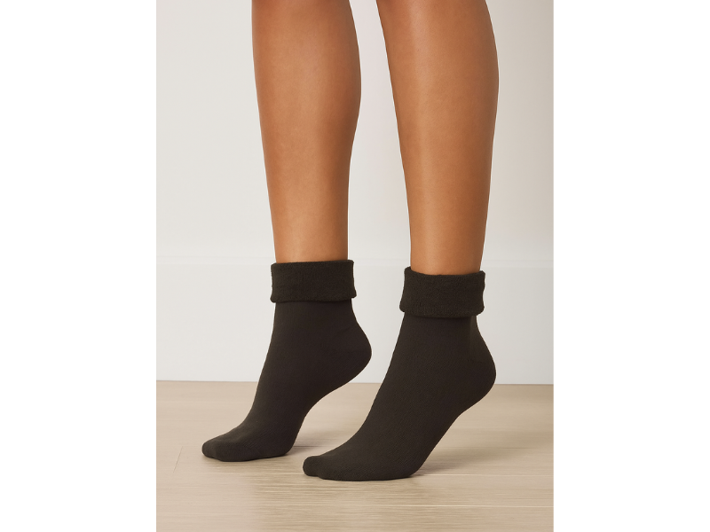 Thermo Huissok - Katoen - Naadloos - Zwart - One size (36-40)