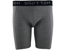 Heren boxershort - SQOTTON® - Extra lange Pijp - Donkergrijs