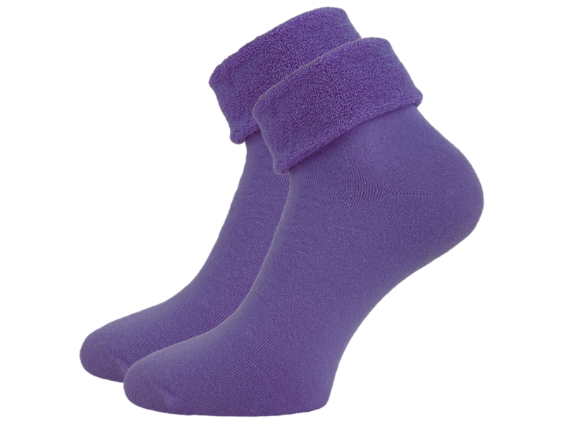 Thermo Huissok - Katoen - Naadloos - Paars - One size (36-40)
