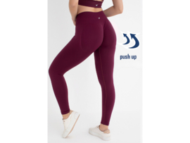 Dames Sportlegging WOOSTER® - Shape & Liftend Effect - Bordeaux