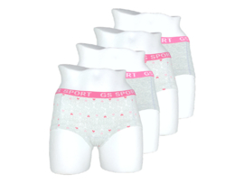 Dames boxershorts - 4-Pack - Katoen - Grijs-Roze