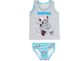 Meisjes ondergoedset - Minnie Mouse - Gestreept - Grijs/Blauw