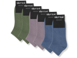 6 paar Katoenen dames sneakersokken - Naadloze sokken - Pastel mix