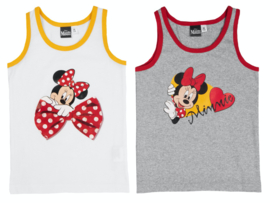2 pack Meisjes onderhemden - Minnie Mouse - Wit/Grijs