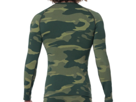 Heren thermoshirt met lange mouwen - Camouflage Groen
