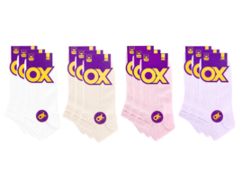 12 paar Dames sneakersokken - Soft Mix - Ribbed