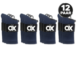 12 Paar Naadloze sokken met Lichte Badstofzool - Marineblauw