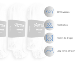 12 paar Katoenen sneakersokken - Naadloos - Wit