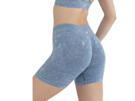 Dames Korte Sportbroek WOOSTER® - Shape & Liftend Effect - Jeansblauw