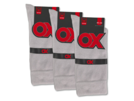 3 paar Basic Herensokken - Naadloos - Lichtgrijs