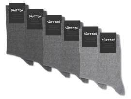 6 paar Katoenen Diabetessokken - Drukvrije boord - Naadloos - Grijs mix