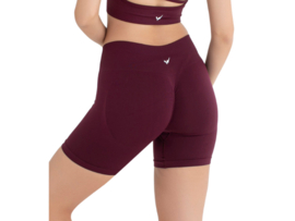 Dames Korte Sportbroek WOOSTER® - Shape & Liftend Effect - Bordeaux