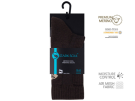Outdoorsokken met merinowol - Unisex - Bruin