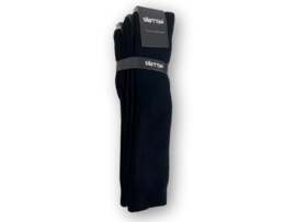 3 paar SQOTTON® Kniekousen met Badstofvoering - Naadloos - Zwart