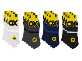 12 paar Heren sneakersokken - Active Mix - Double Stripe