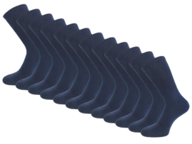12 Paar Naadloze sokken met Lichte Badstofzool - Marineblauw