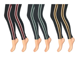 3 stuks Kinderlegging - Gestreept - Rood-Groen-Oker