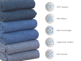 6 paar SQOTTON® Katoenen sokken - Naadloos - Jeans-mix