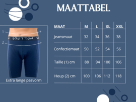 Heren boxershort - SQOTTON® - Extra lange Pijp - Marineblauw