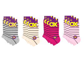 12 paar Dames sneakersokken - Soft Mix - Black Stripes