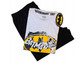 Heren Shortama - Pyjama - Katoen - Batman - Wit/Zwart