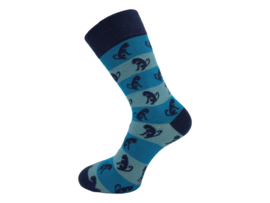 Vrolijke sokken met chocolade - Giftbox - Tropical - Blauw