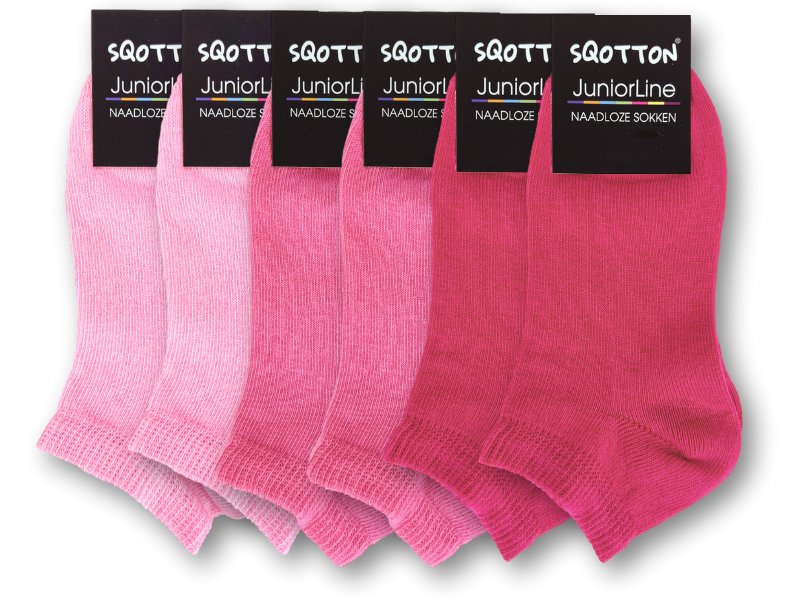 6 paar meisjes Sneakersokken - Katoen - SQOTTON® - Roze-Mix