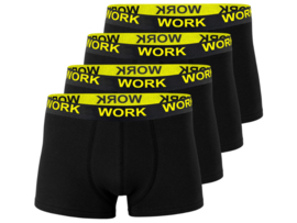 4 stuks Heren boxershort - Work - Katoen - Zwart