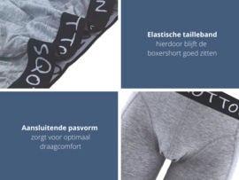 Boxershort - SQOTTON® - Basic - Grijs
