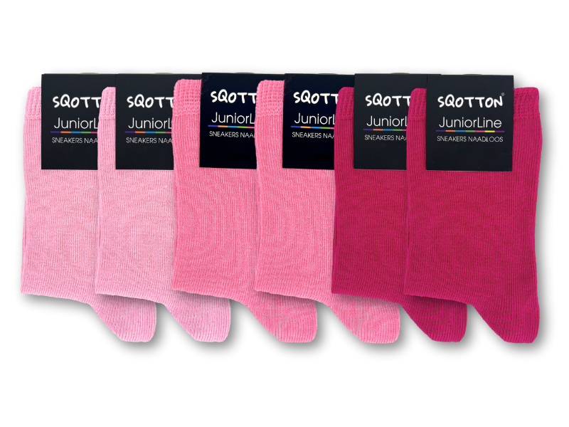6 paar Meisjessokken - Katoen - SQOTTON® - Roze-Mix